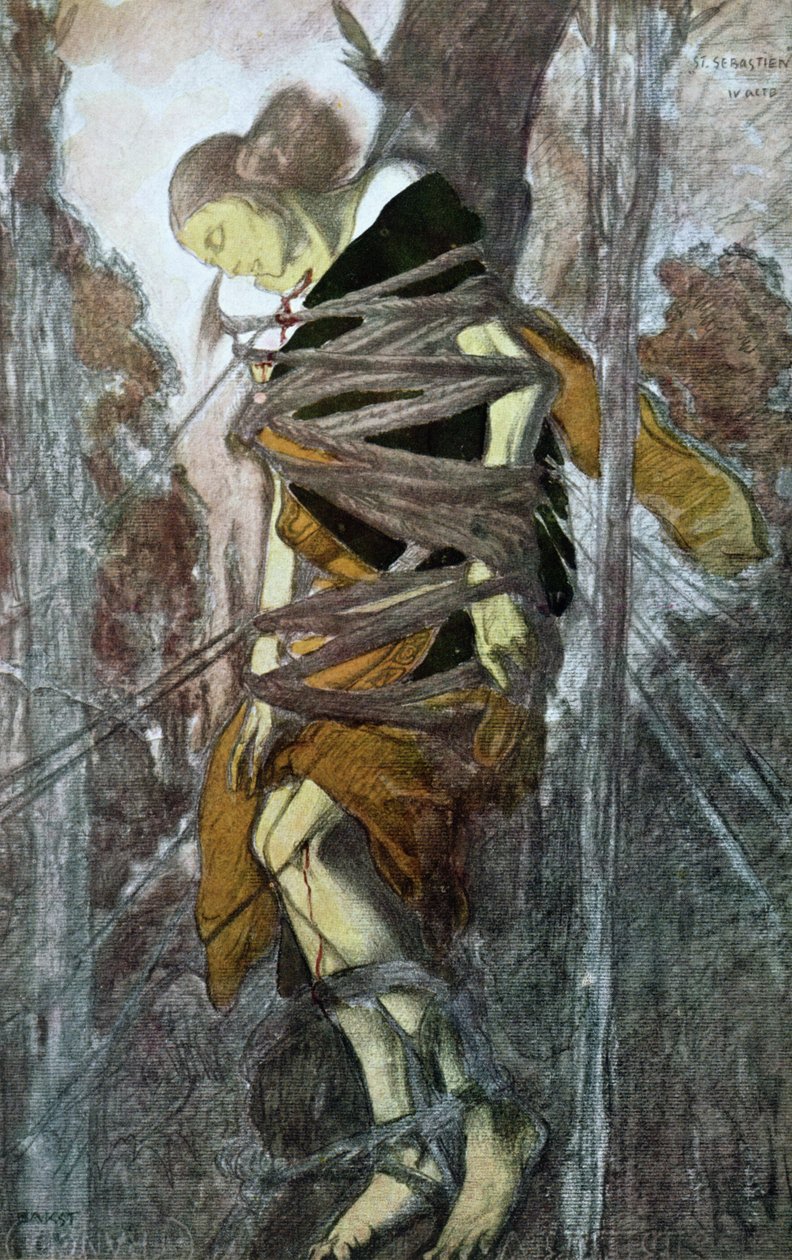 Św. Sebastian, od Męczennika Św. Sebastiana, ok. 1911-22 autorstwa Leon Bakst