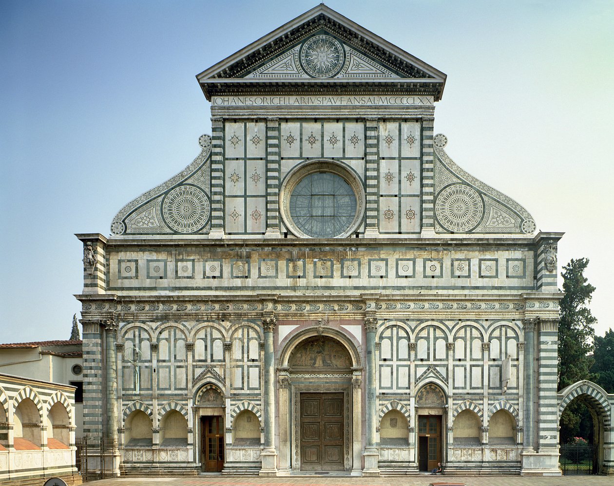 Fasada Santa Maria Novella, ok. 1458-70 r. autorstwa Leon Battista Alberti