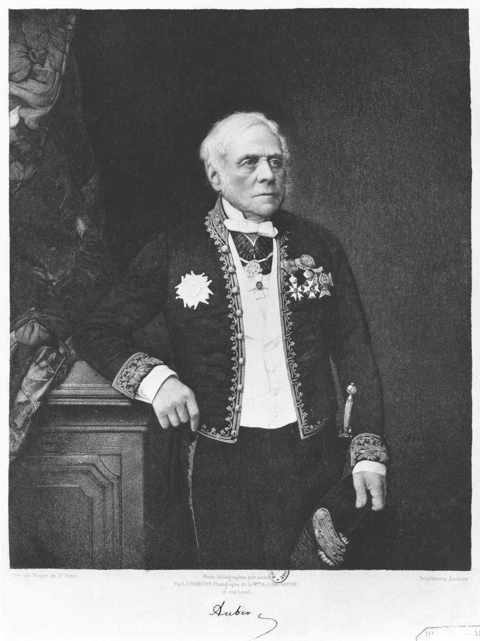 Spirit Auber (1782-1871) (heliograwiura) autorstwa Leon Cremiere
