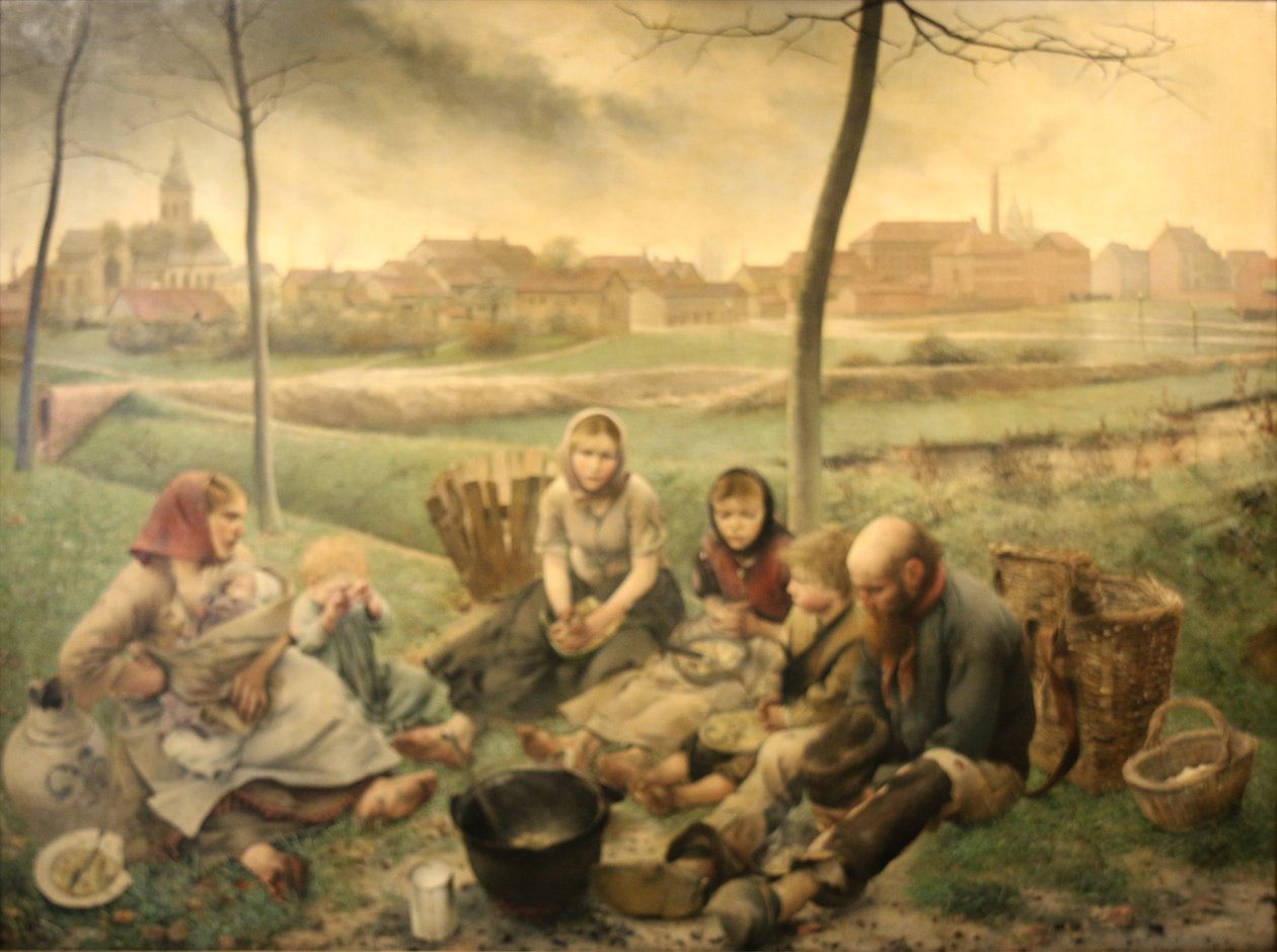 Les marchands de craie-Midinangielski: Sprzedawcy kredy-At NoonnNederlands: Sprzedawcy kredy-Middagn autorstwa Léon Frédéric