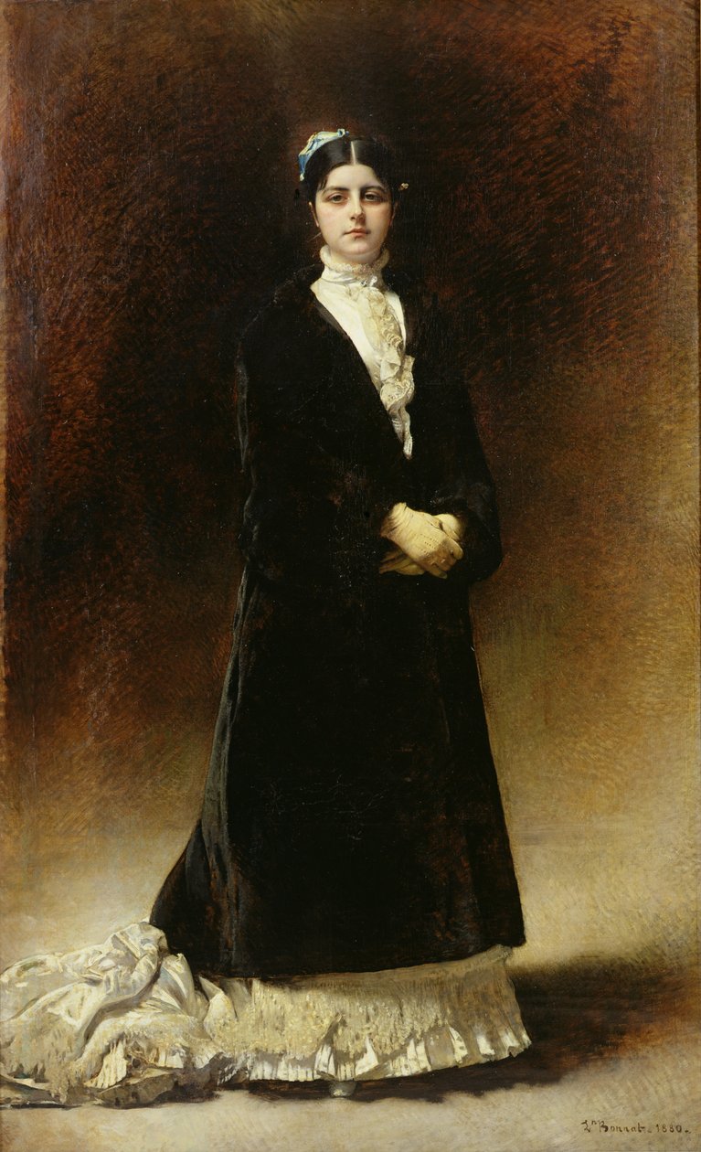Grafienės Potockos Emanuelos Pignatelli portretas, 1880 m. poli autorstwa Leon Joseph Florentin Bonnat