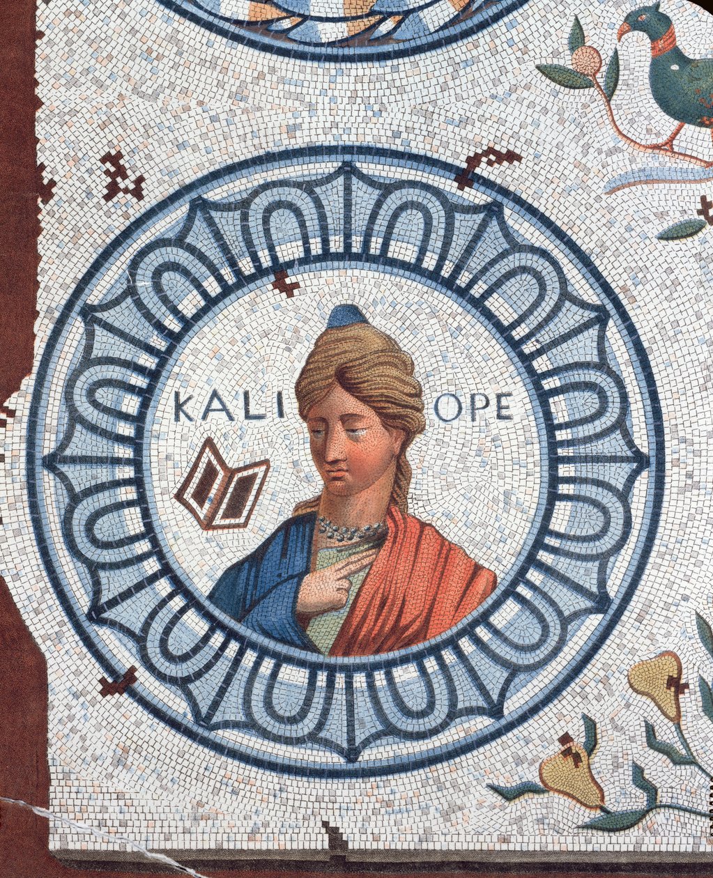 Kaliope, muza elokwencji i poezji epickiej (kolorowe grawerowanie) autorstwa Leon de Laborde