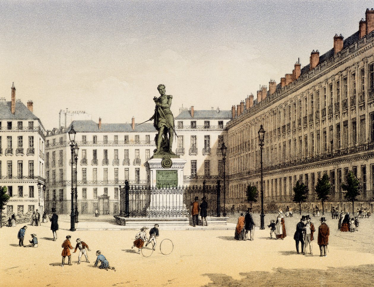Place Cambronne w Nantes, Francja autorstwa Leon Auguste Asselineau