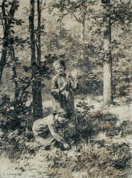 Zbieranie konwalii autorstwa Leon Augustin Lhermitte