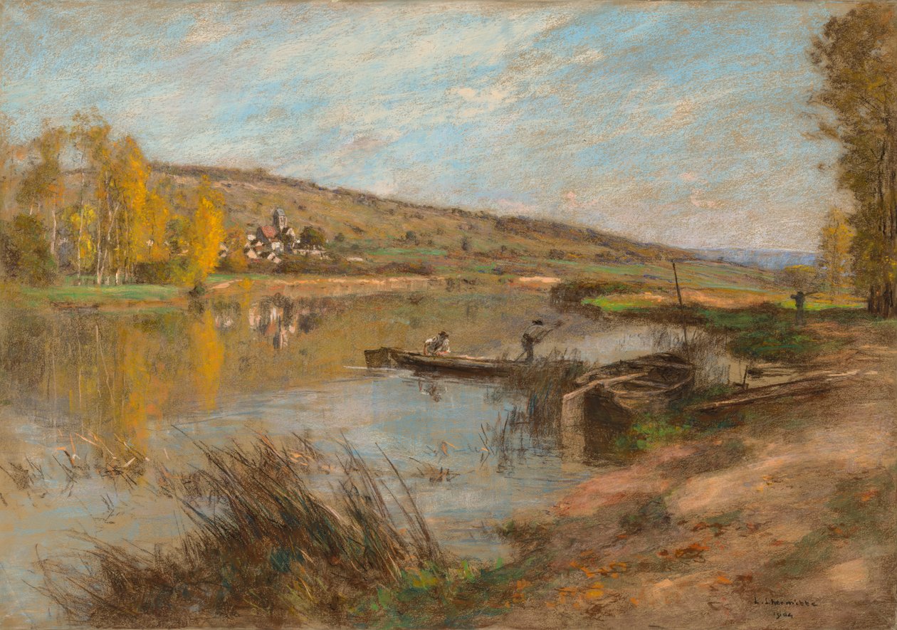 Quai au Sable, Chartèves, 1904. autorstwa Leon Augustin Lhermitte