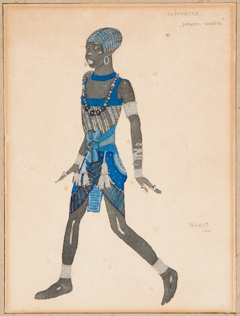 Projekt kostiumu do „Kleopatry”, 1910 autorstwa Leon Bakst