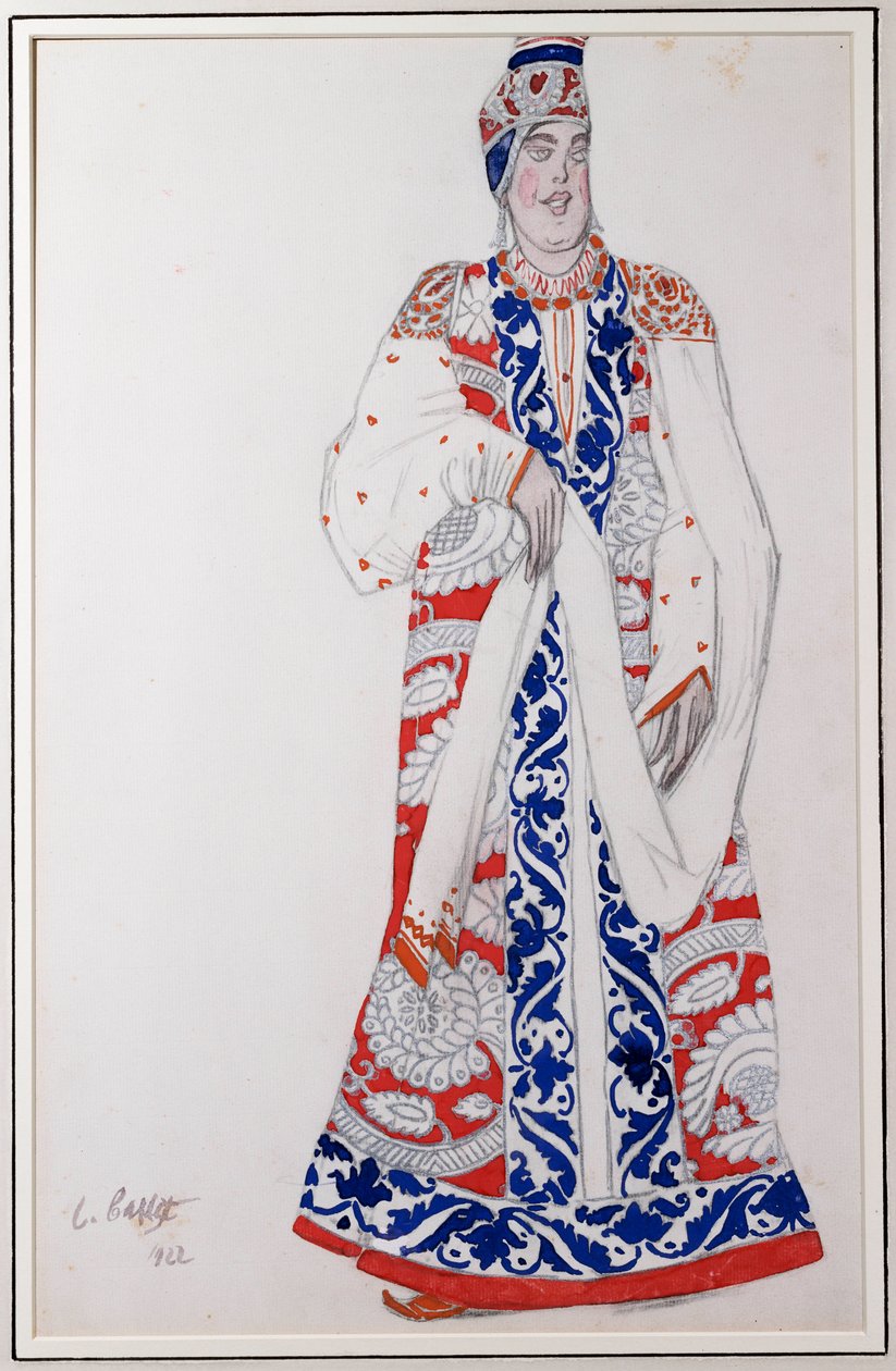 Projekt kostiumu dla "Moskwy", 1922 autorstwa Leon Bakst