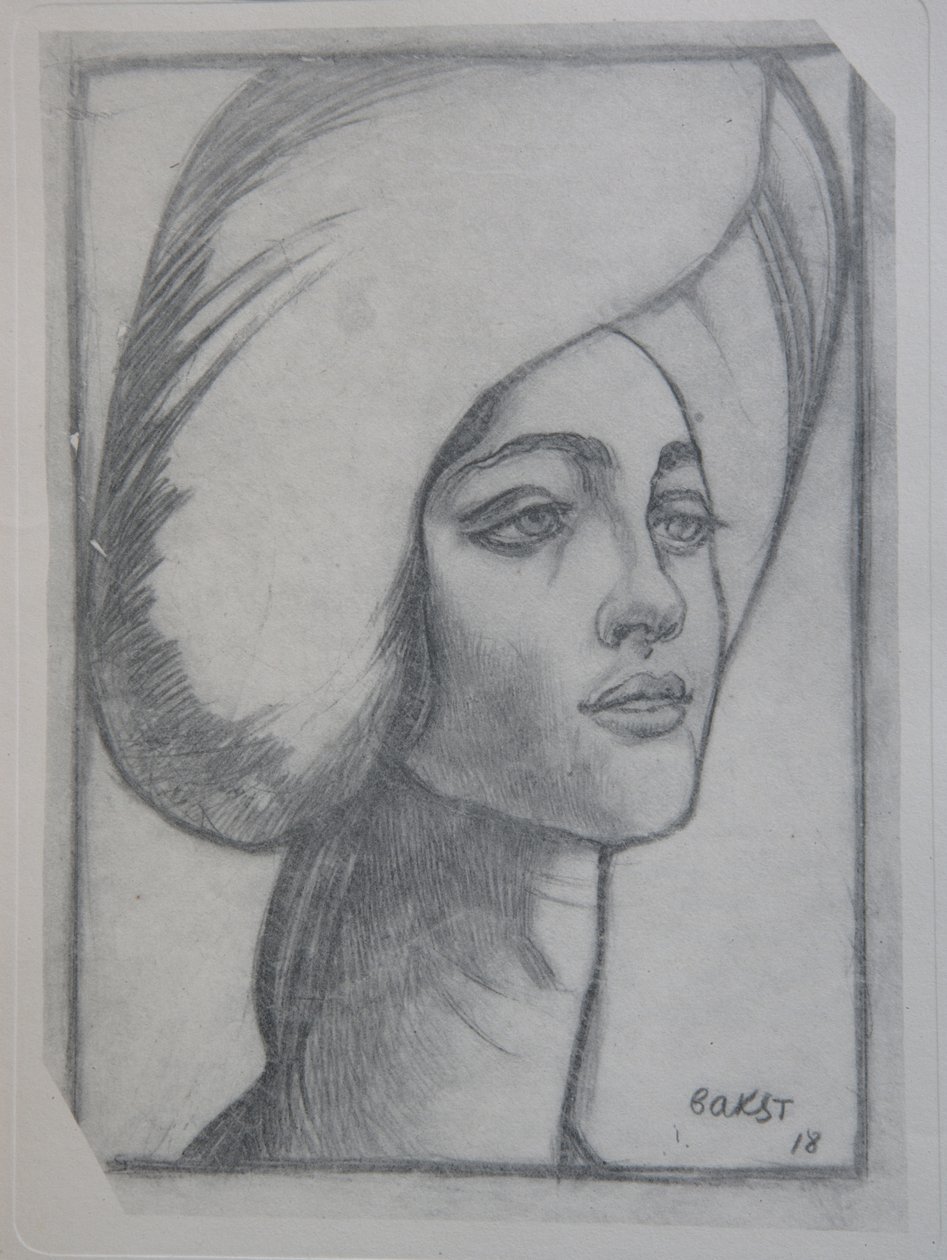 Portret pani T., 1918 autorstwa Leon Bakst