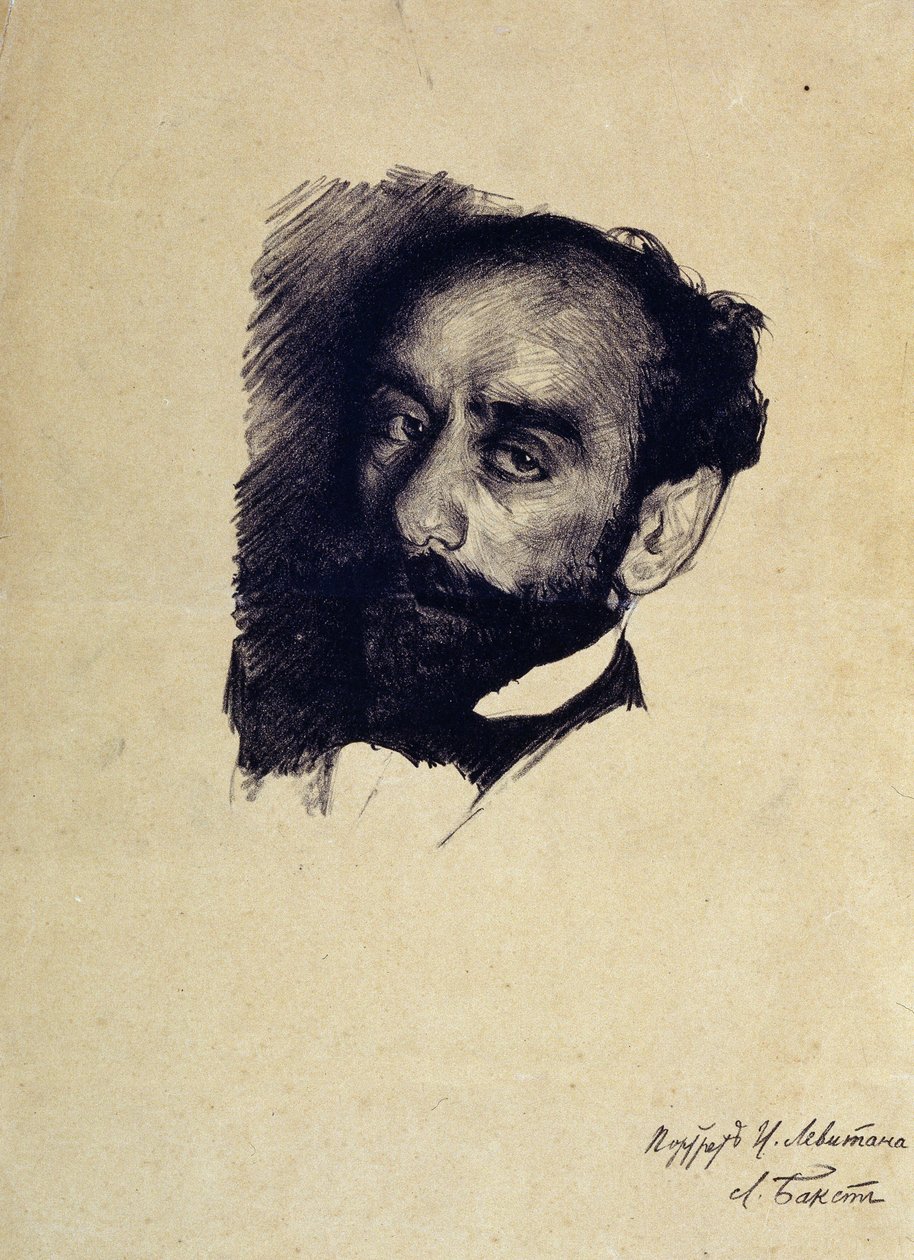 Portret artysty Izaaka Lewitana autorstwa Leon Bakst