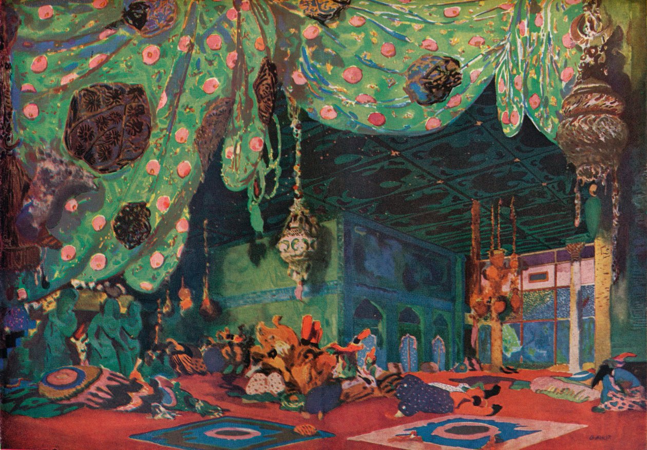 Otoczenie Szeherezady, 1910 autorstwa Leon Bakst