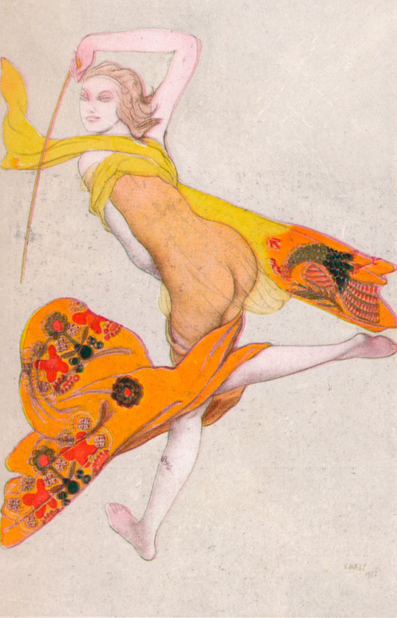 Tańczący niewolnik, 1922, 1923 autorstwa Leon Bakst