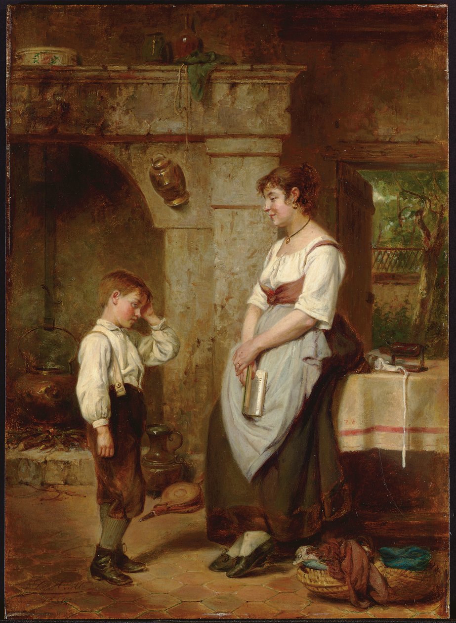 Lekcja, 1887 autorstwa Leon Caille