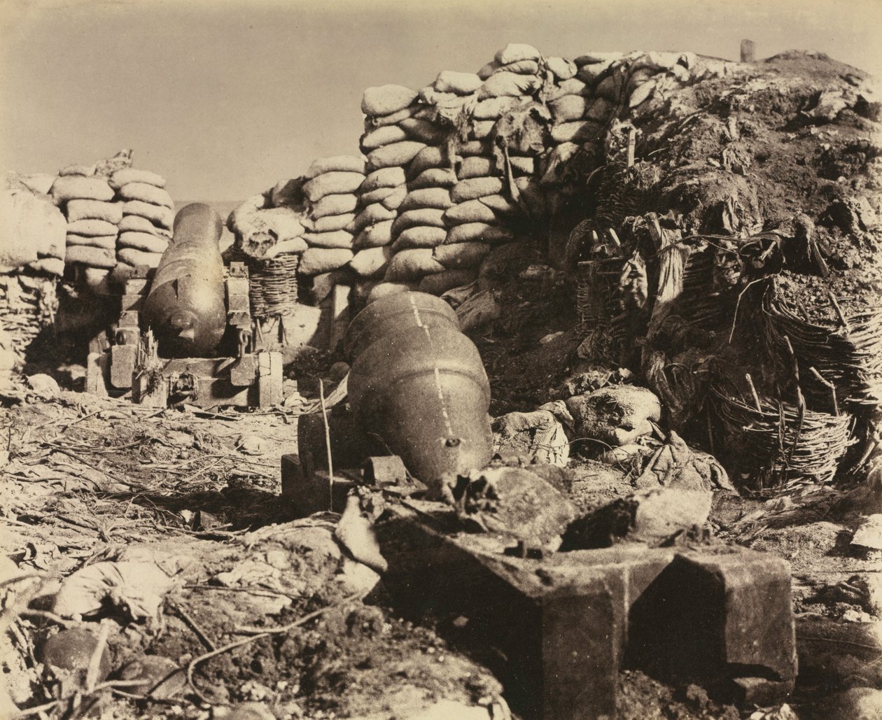 Bateria, Malakoff, 1855. autorstwa Leon Eugéne Méhédin