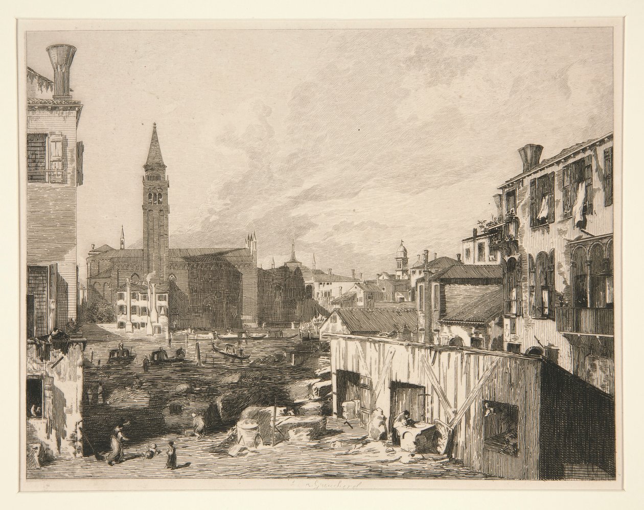 Widok w Wenecji (Scuola della Carita) autorstwa Leon Gaucherel