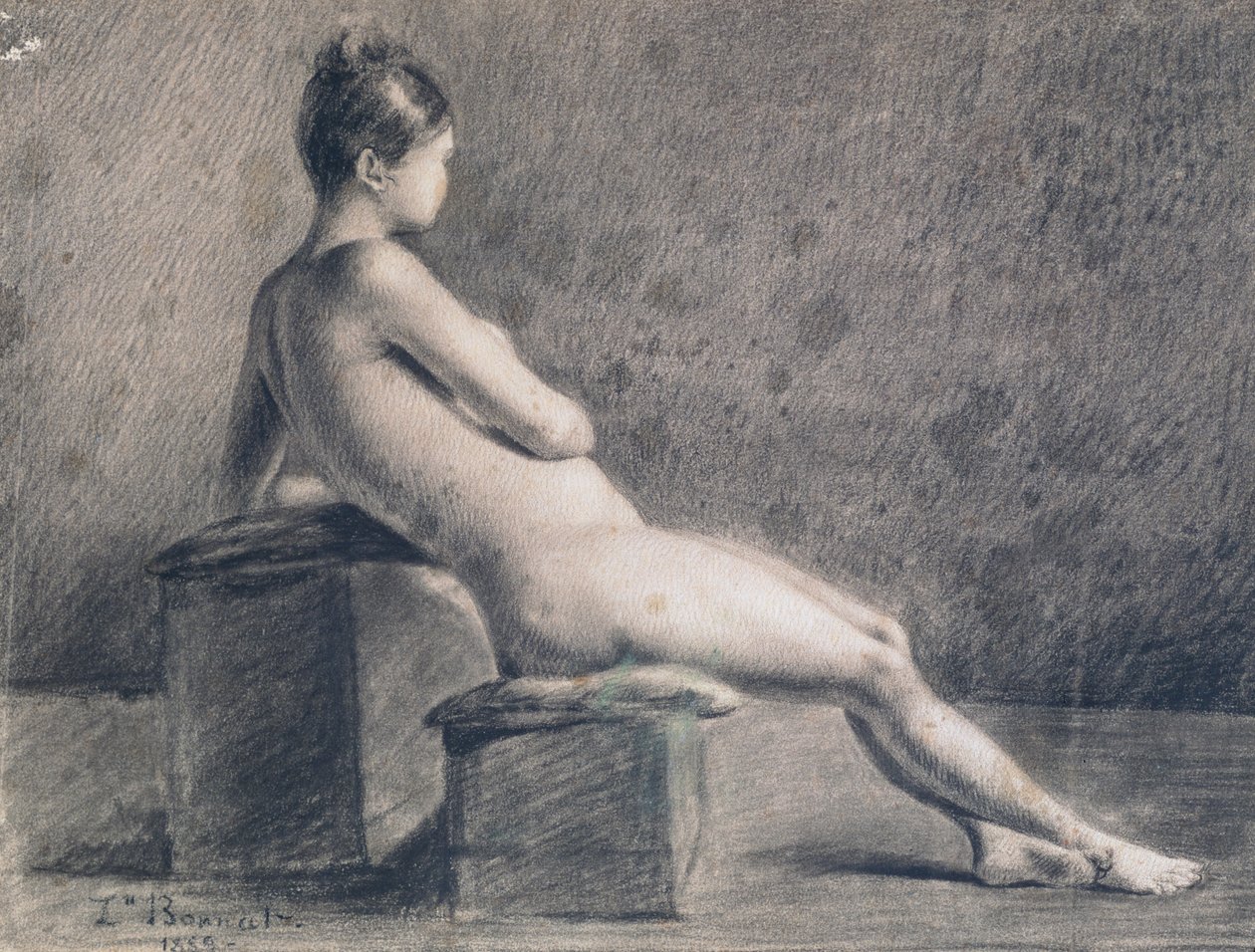 Modelka z profilu, c1853-1922 autorstwa Leon Joseph Florentin Bonnat