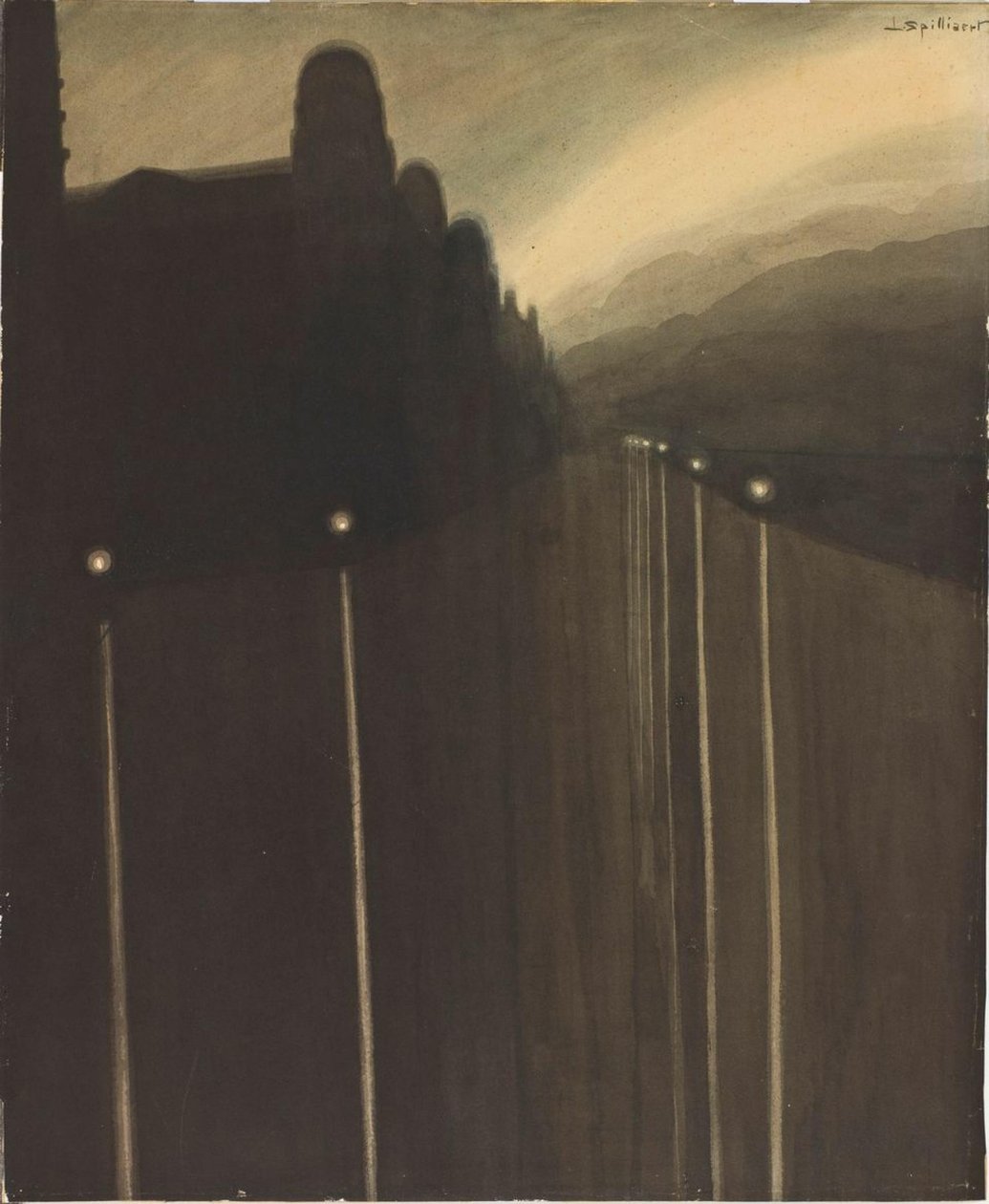 Dyke w nocy, 1908. autorstwa Leon Spilliaert