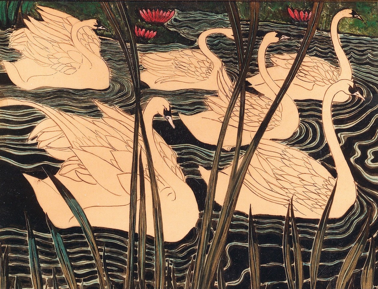 łabędzie, ok. 1900. autorstwa Leon Spilliaert