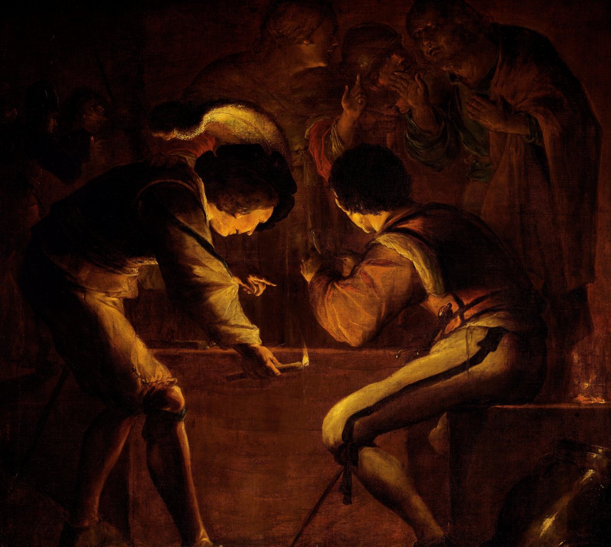 Zaprzeczenie św. Piotra autorstwa Leonaert Bramer