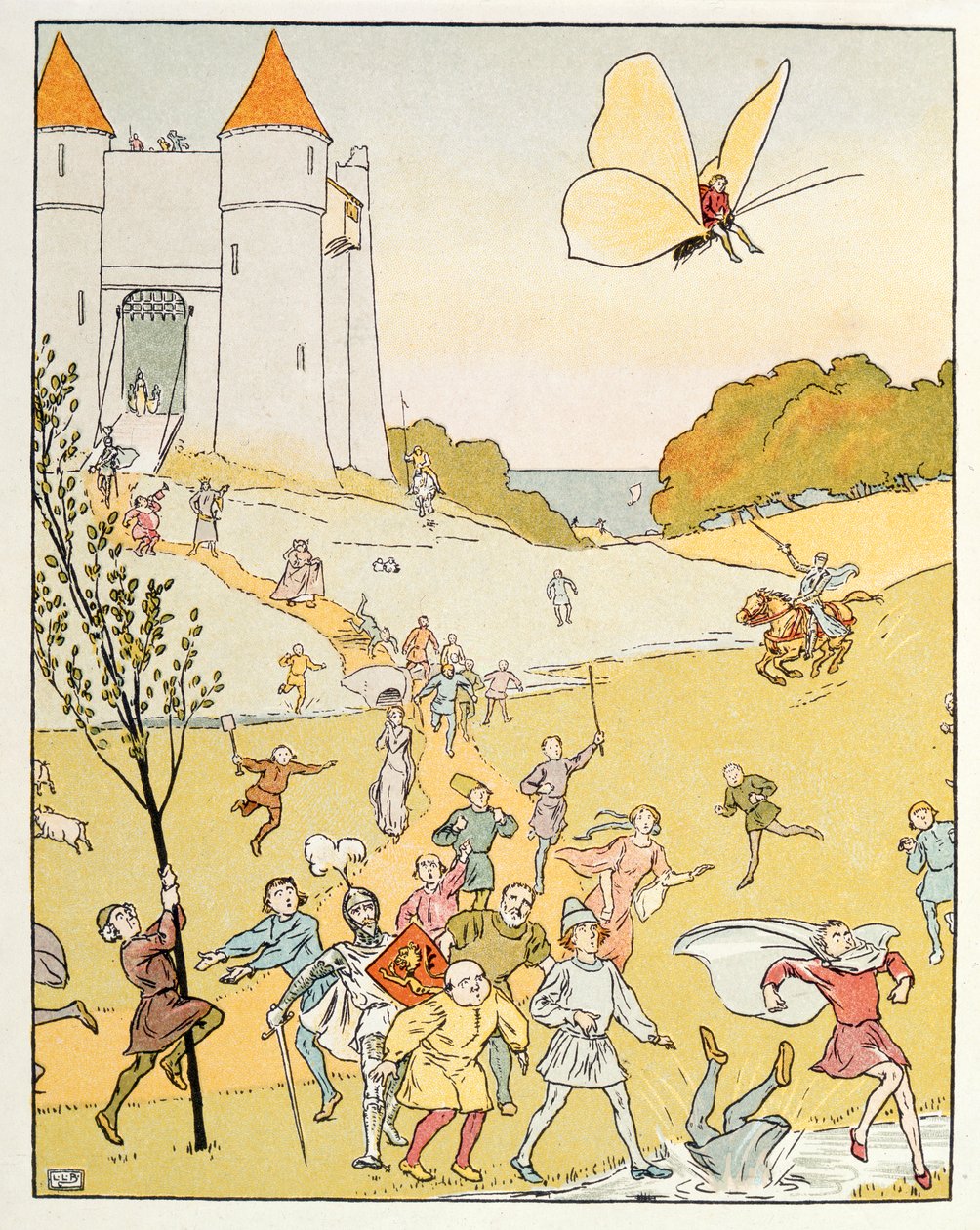 Ilustracja od Toma Kciuka autorstwa Leonard Leslie Brooke