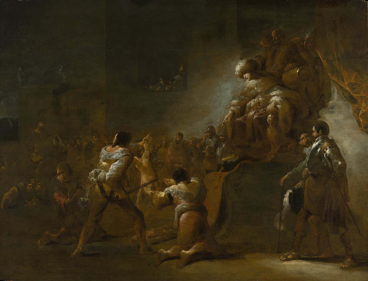 Wyrok Salomona, 1640s. autorstwa Leonard Bramer