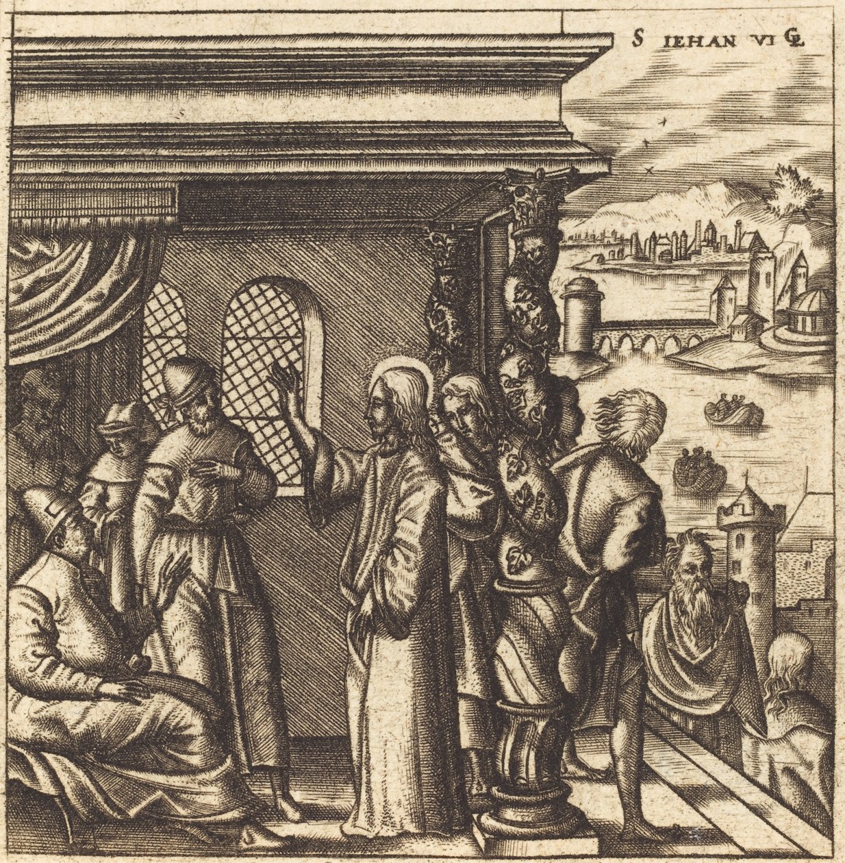 Chrystus naucza w synagodze autorstwa Leonard Gaultier