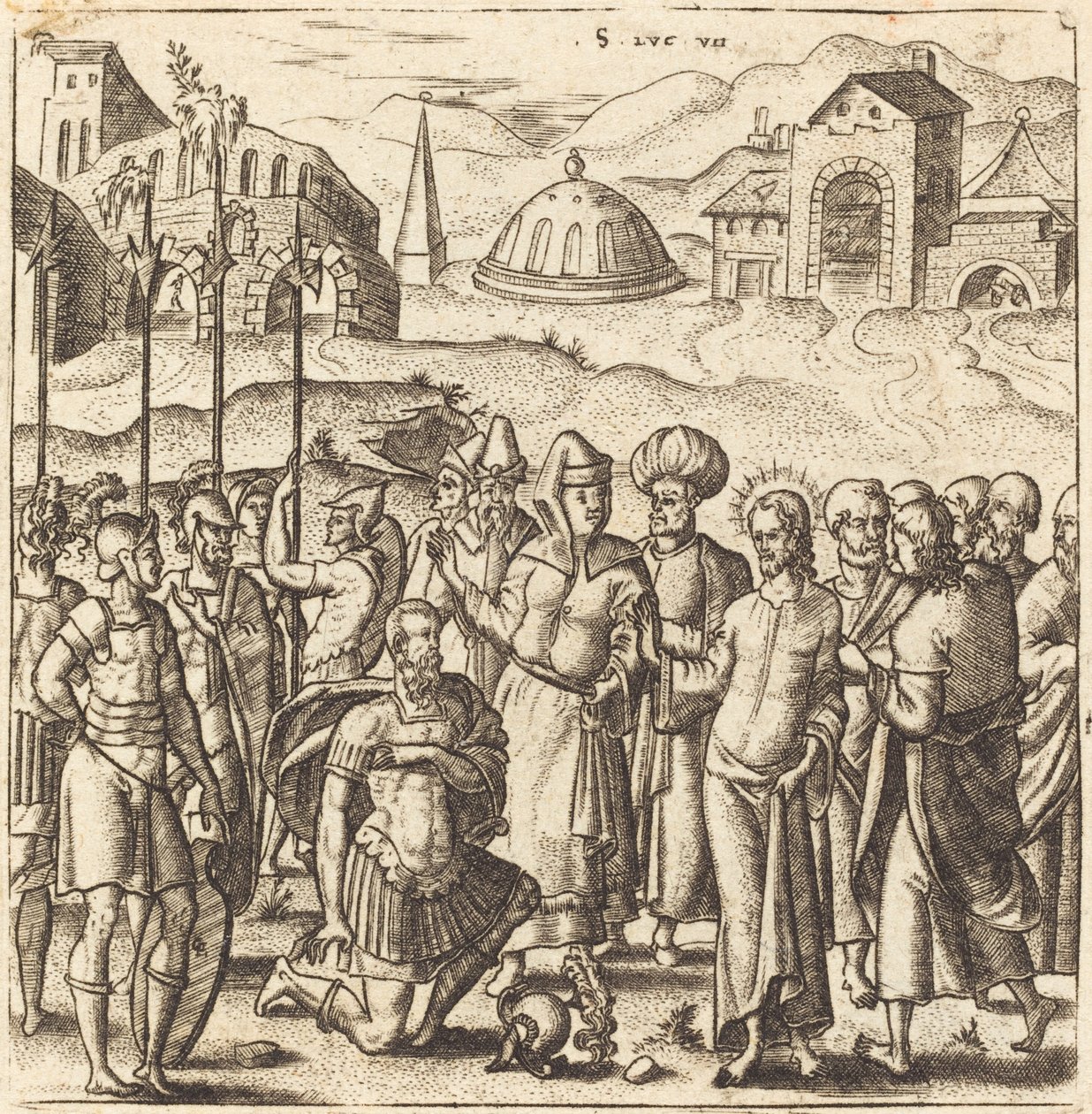 Chrystus i setnik autorstwa Leonard Gaultier