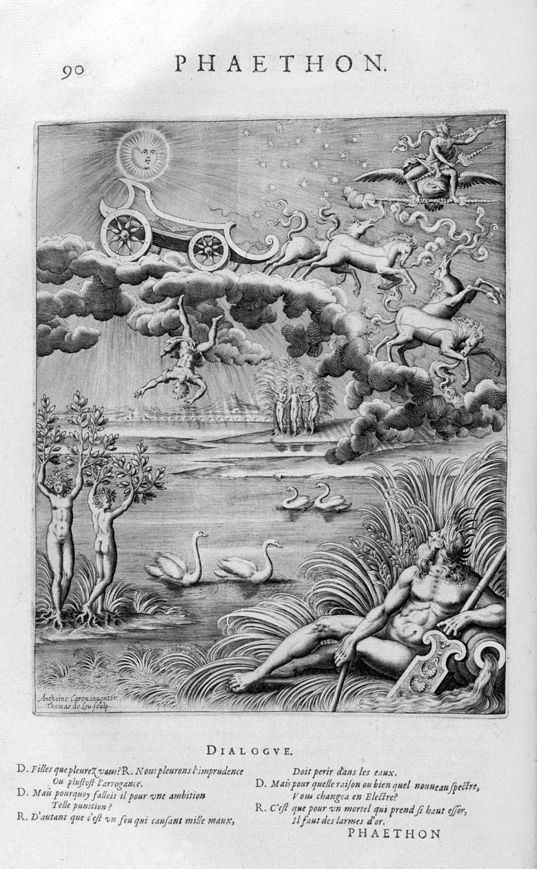 Upadek Faetona, 1615 autorstwa Leonard Gaultier