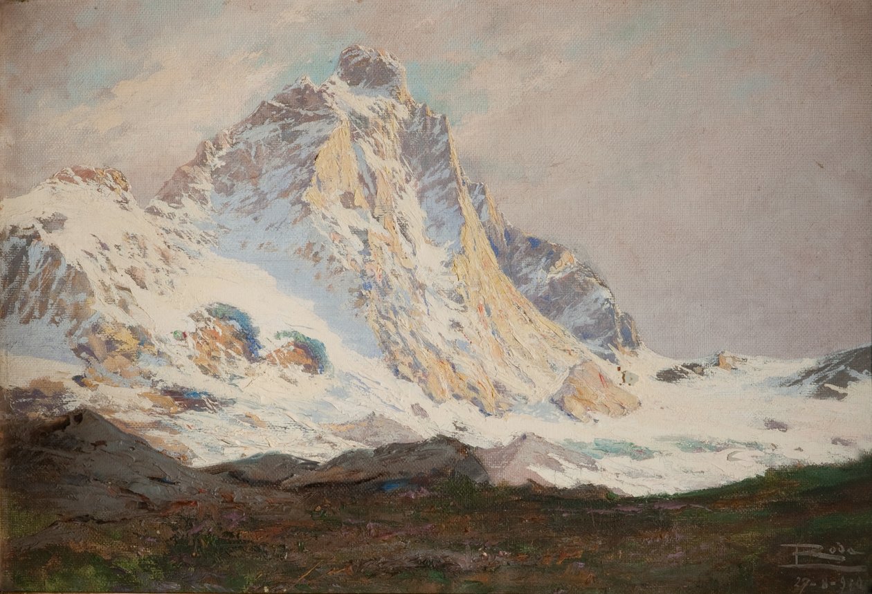 Matterhorn, 1910 r. autorstwa Leonardo Roda