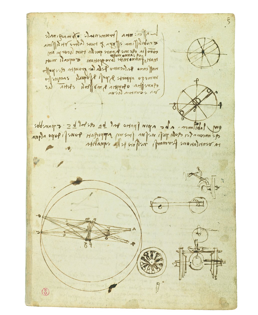Codex on the flight of birds, Folio 3 recto autorstwa Leonardo da Vinci