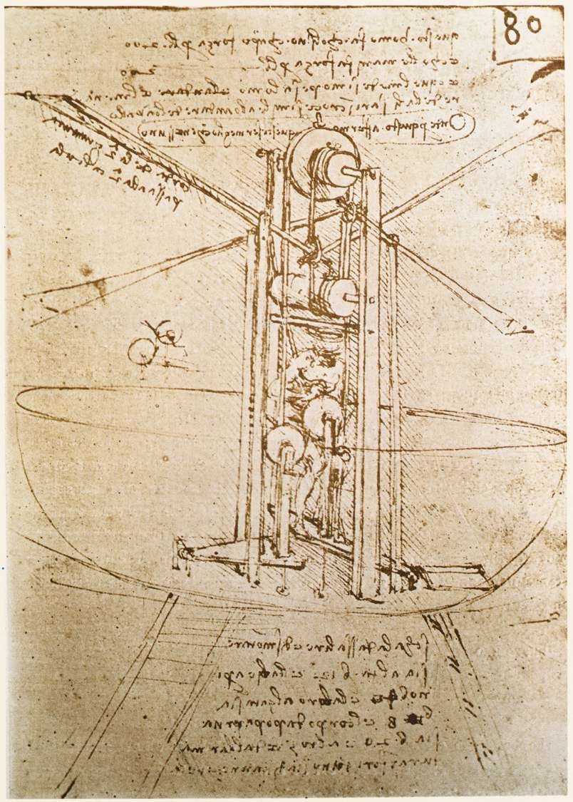 Maszyna latająca autorstwa Leonardo da Vinci