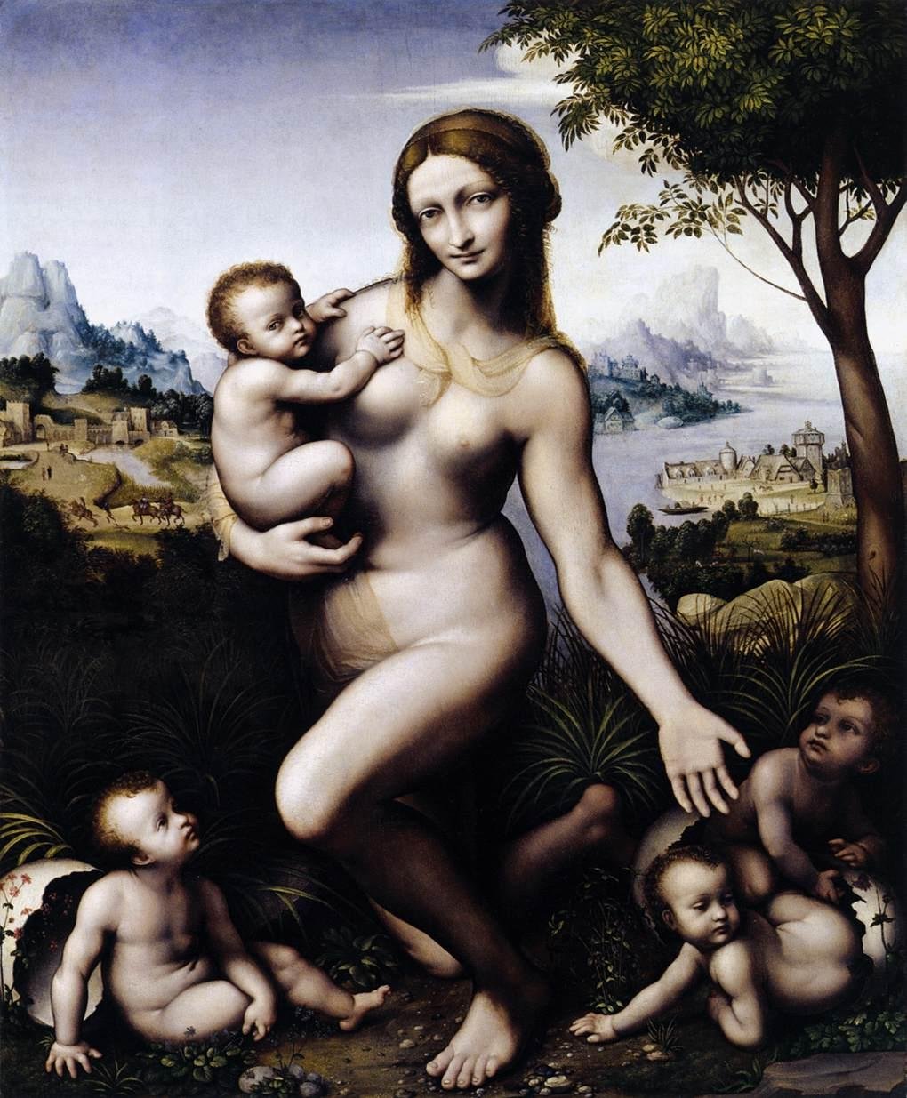 Leda i jej dzieci autorstwa Leonardo da Vinci