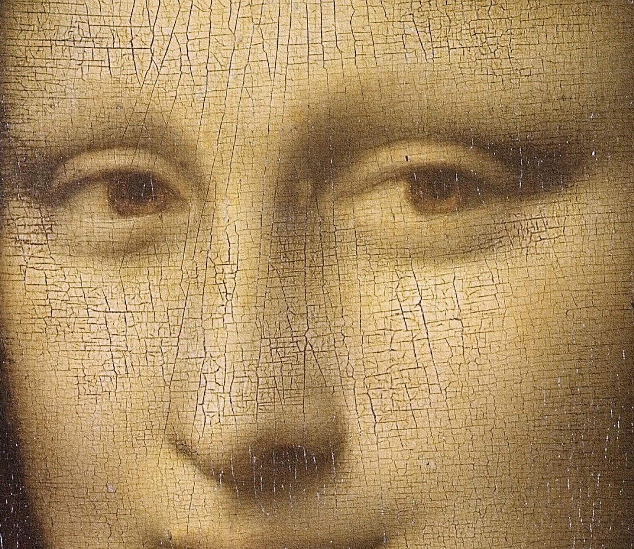 Mona Lisa, ok.1503-6 (detal 3179) autorstwa Leonardo da Vinci