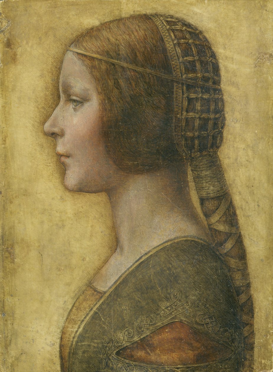 Profil młodej narzeczonej autorstwa Leonardo da Vinci