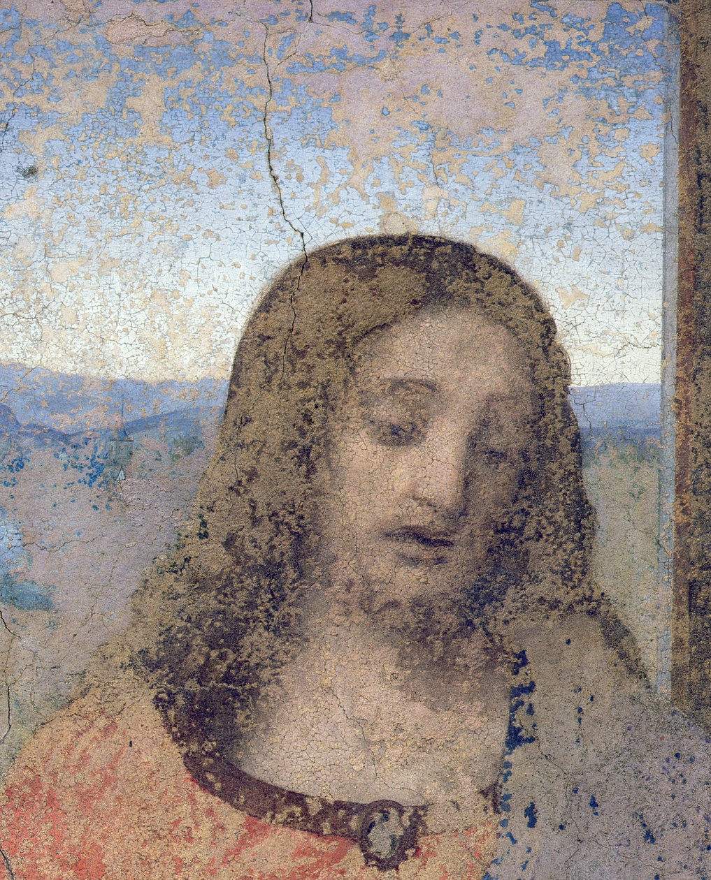 Ostatnia Wieczerza, 1495-97 (po restauracji) (detal z 161739) autorstwa Leonardo da Vinci
