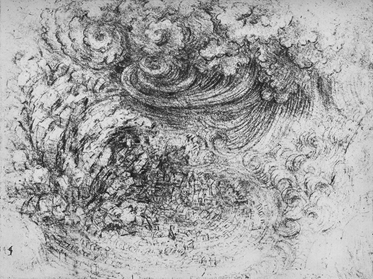 Oberwanie chmury, ok. 1480 1945 r autorstwa Leonardo da Vinci