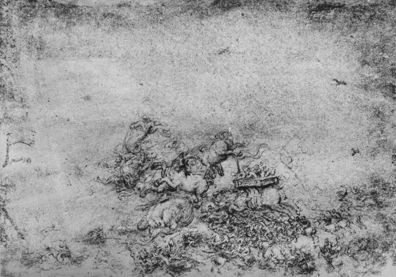 Fantastyczna bitwa, ok. 1480 1945 r autorstwa Leonardo da Vinci