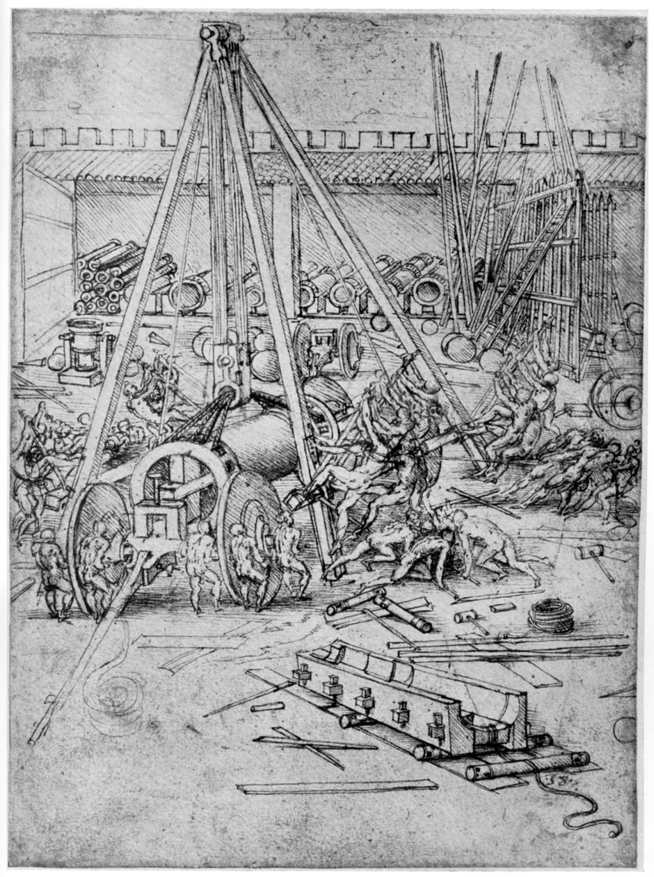 Odlewnia armat, 1487 1954. autorstwa Leonardo da Vinci
