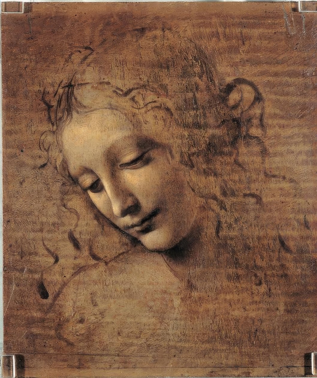 Głowa kobiety autorstwa Leonardo da Vinci