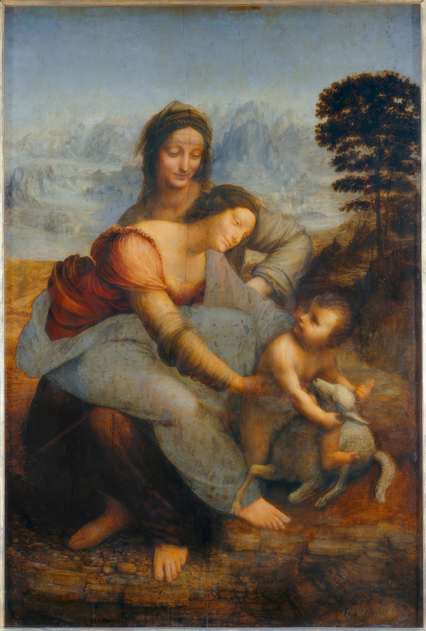 Leonardo da Vinci, Hl. Anna Selbdritt autorstwa Leonardo da Vinci