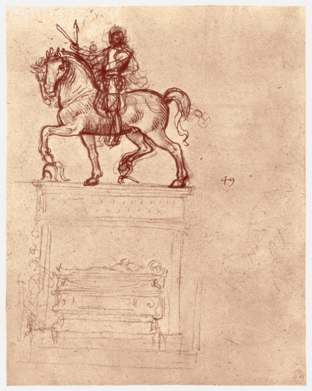 Pomnik Trivulzio, c1511 autorstwa Leonardo da Vinci