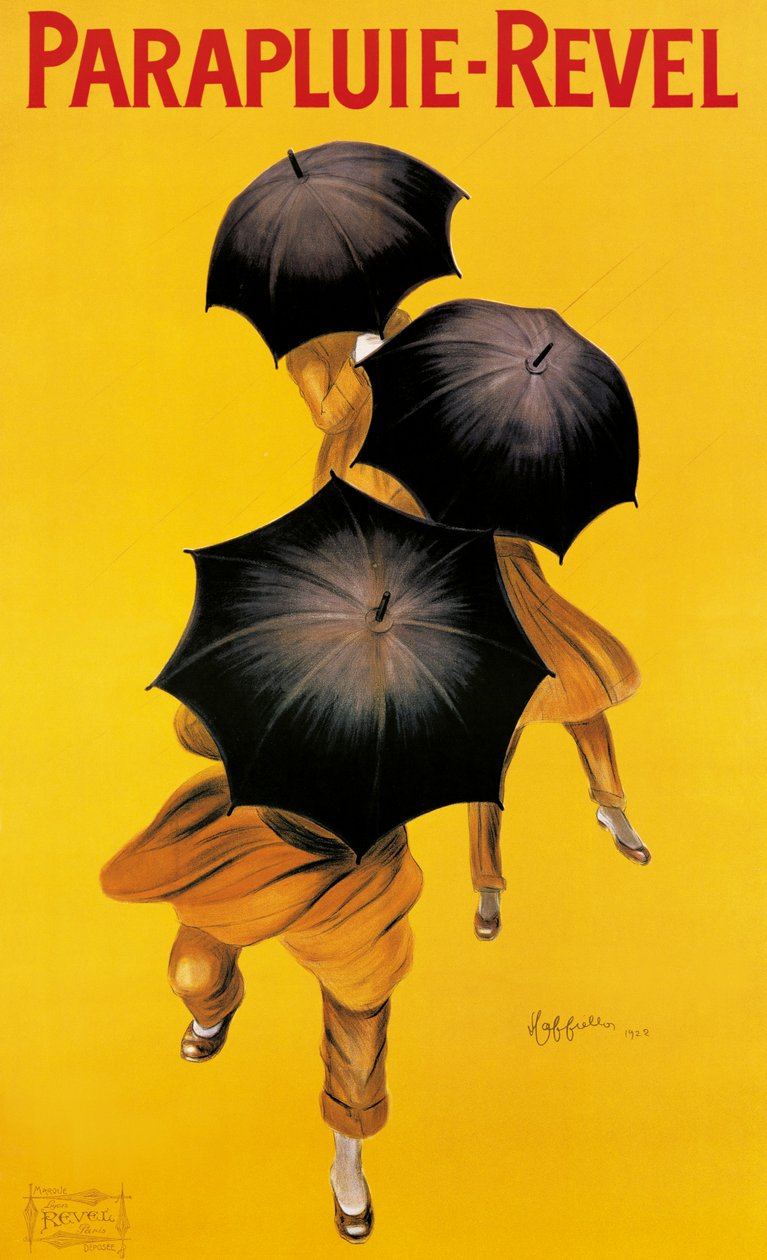 Plakat reklamujący parasole "Revel", 1922 r. autorstwa Leonetto Cappiello