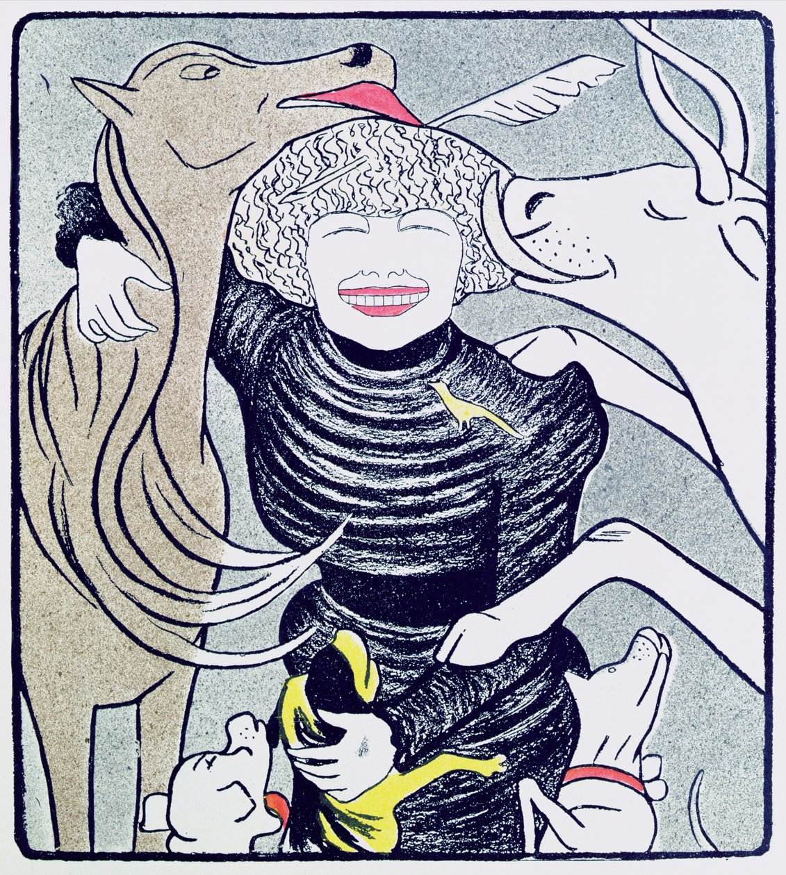 Severine (Caroline Remy) (1855-1929) przyjaciel zwierząt, z Le Rire, 8 kwietnia 1899, wznowione w 70 Dessins de Cappiello, 1905 autorstwa Leonetto Cappiello