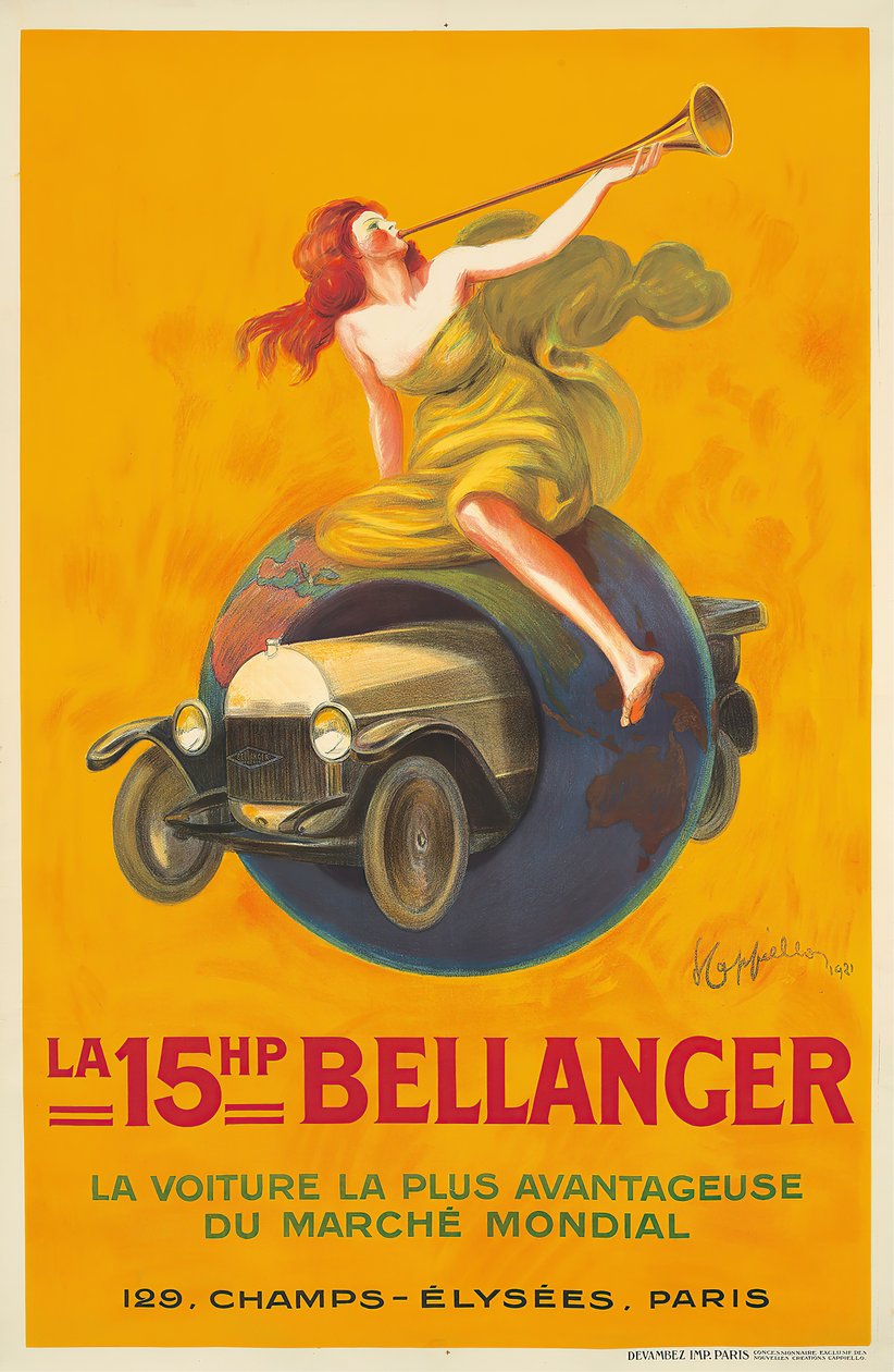 15-konny Bellanger, 1921. autorstwa Leonetto Cappiello