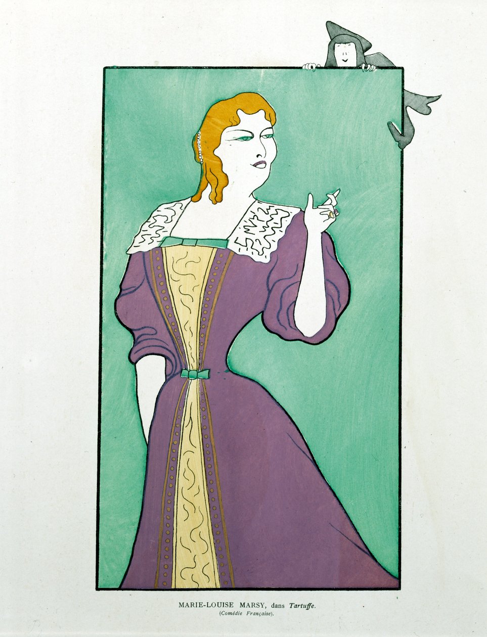 Marie-Louise Marsy w "Tartuffe", karykatura autorstwa Leonetto Cappiello