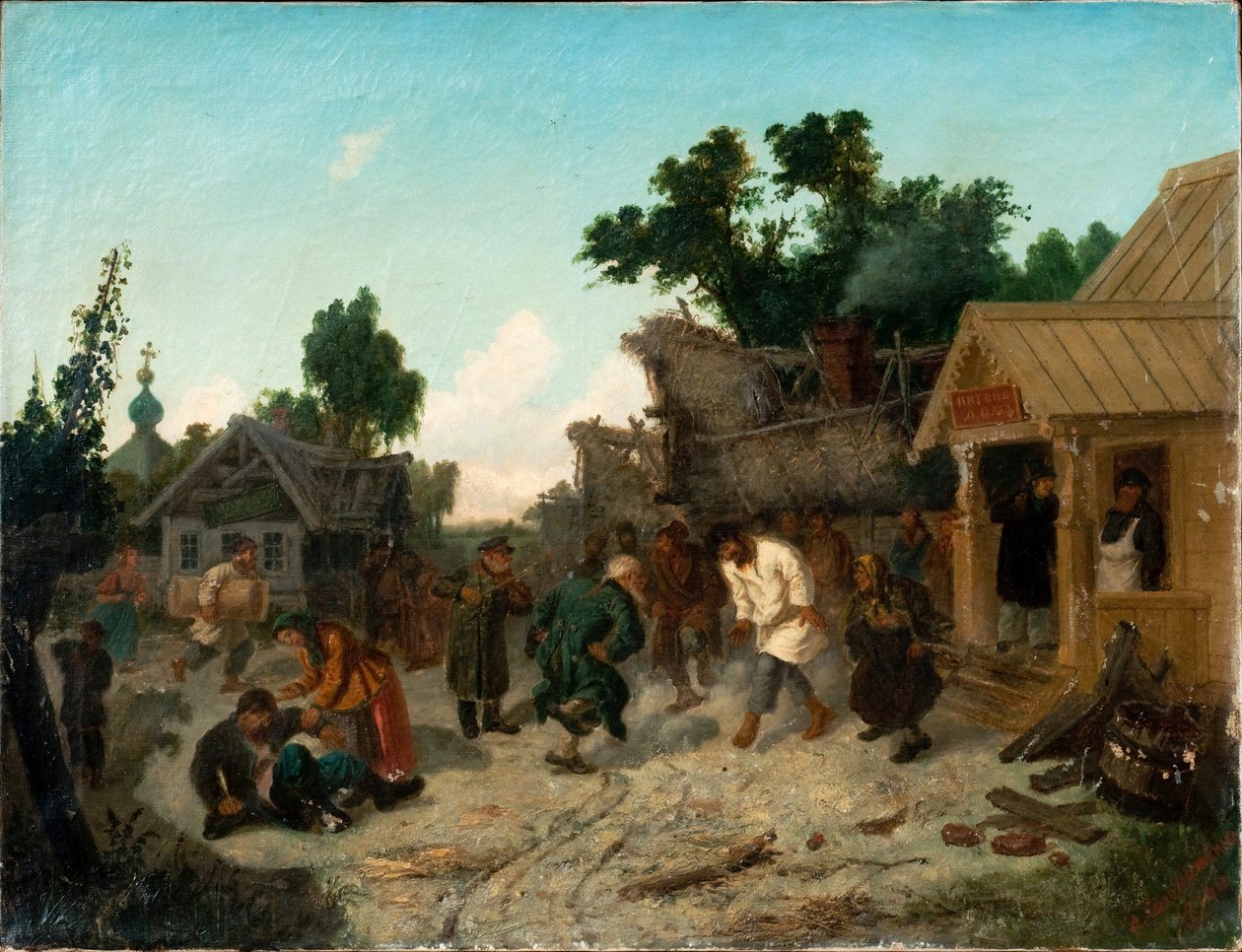 W Karczmie, 1886 autorstwa Leonid Ivanovich Solomatkin