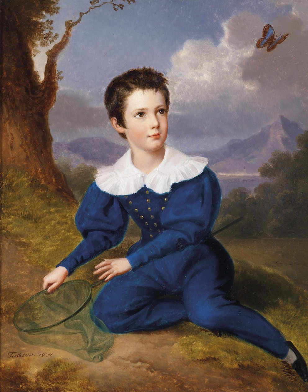 Portret Maksymiliana Barona von Hammer-Purgstall (według inskrypcji na odwrocie), sygnowany i datowany Fertbauer 1834 autorstwa Leopold Fertbauer