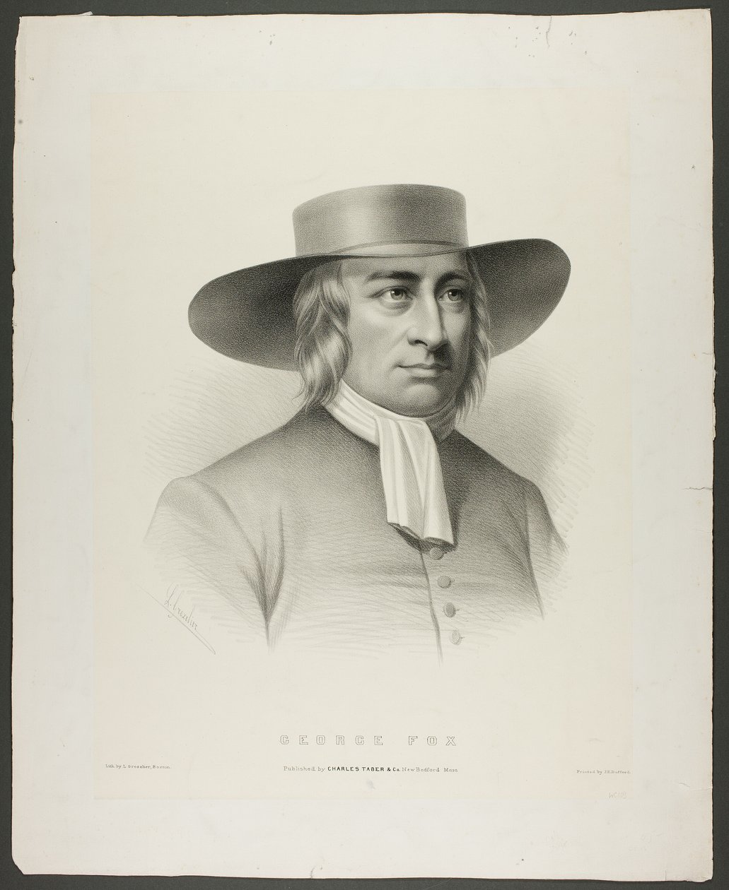 George Fox autorstwa Leopold Grozelier