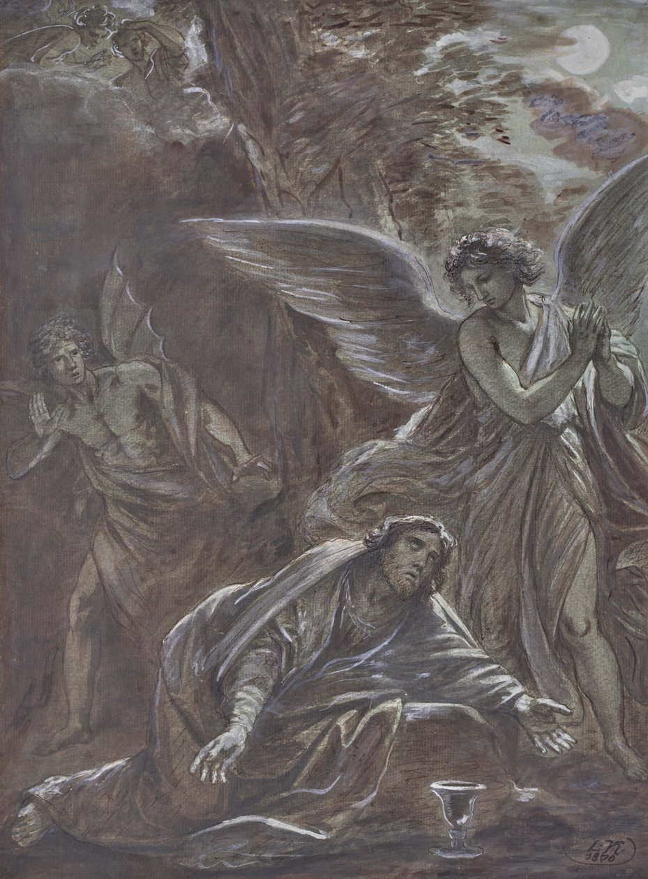Chrystus na Górze Oliwnej autorstwa Leopold Kupelwieser