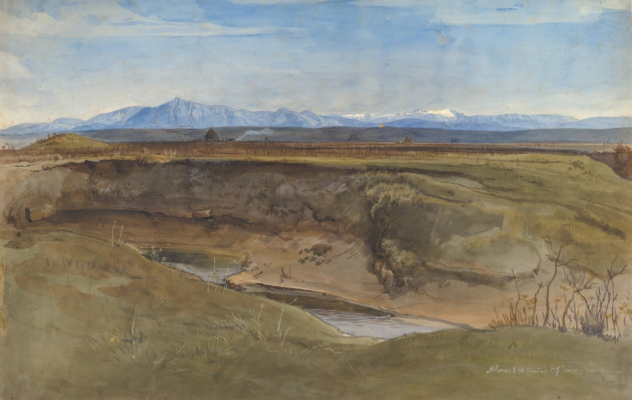 Krajobraz pod Rzymem, 1867. autorstwa Leopold Venus