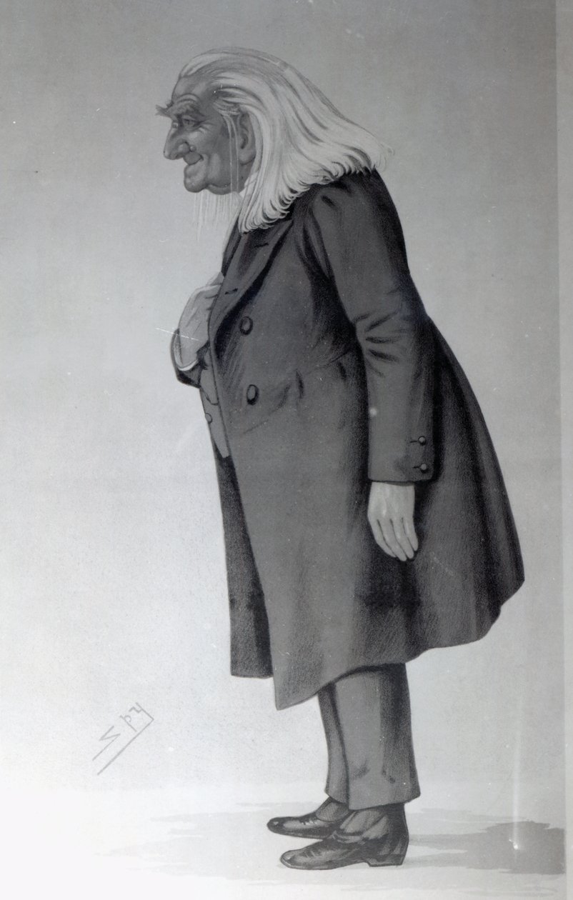 Franciszek Liszt, ilustracja z „Jarmarku próżności”, 15 maja 1886 autorstwa Leslie Matthew Ward